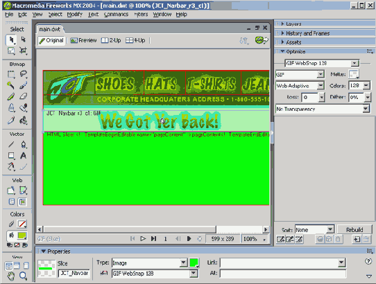 Преимущества взаимосвязи Fireworks MX и Dreamweaver MX