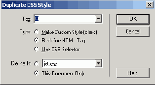 Решения CSS в Dreamweaver MX